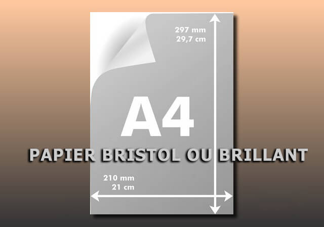 Papier A4 2 volets Impression Noir papier blanc Thème Brasserie Brasserie  Papier - ImpressionMenu